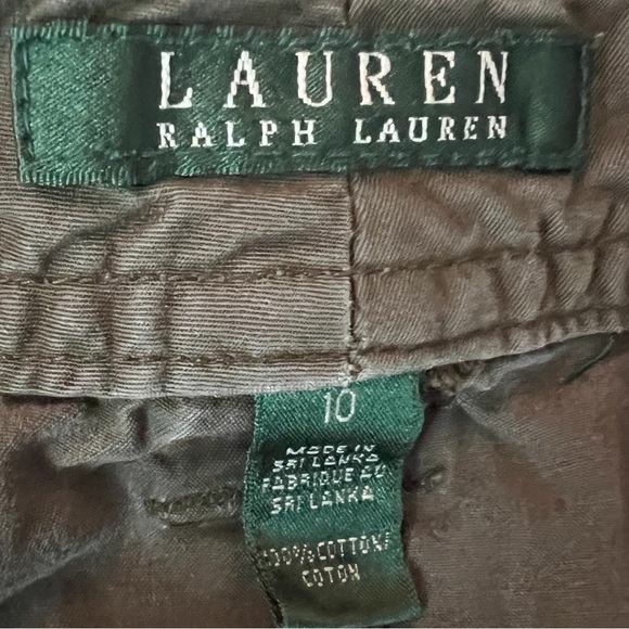 LAUREN RALPH LAUREN Pants Capris Size 10 Olive Green Khaki Cropped FAST SHIPPING - Picture 5 of 8